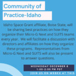 Space Grant Community of Practice - Idaho