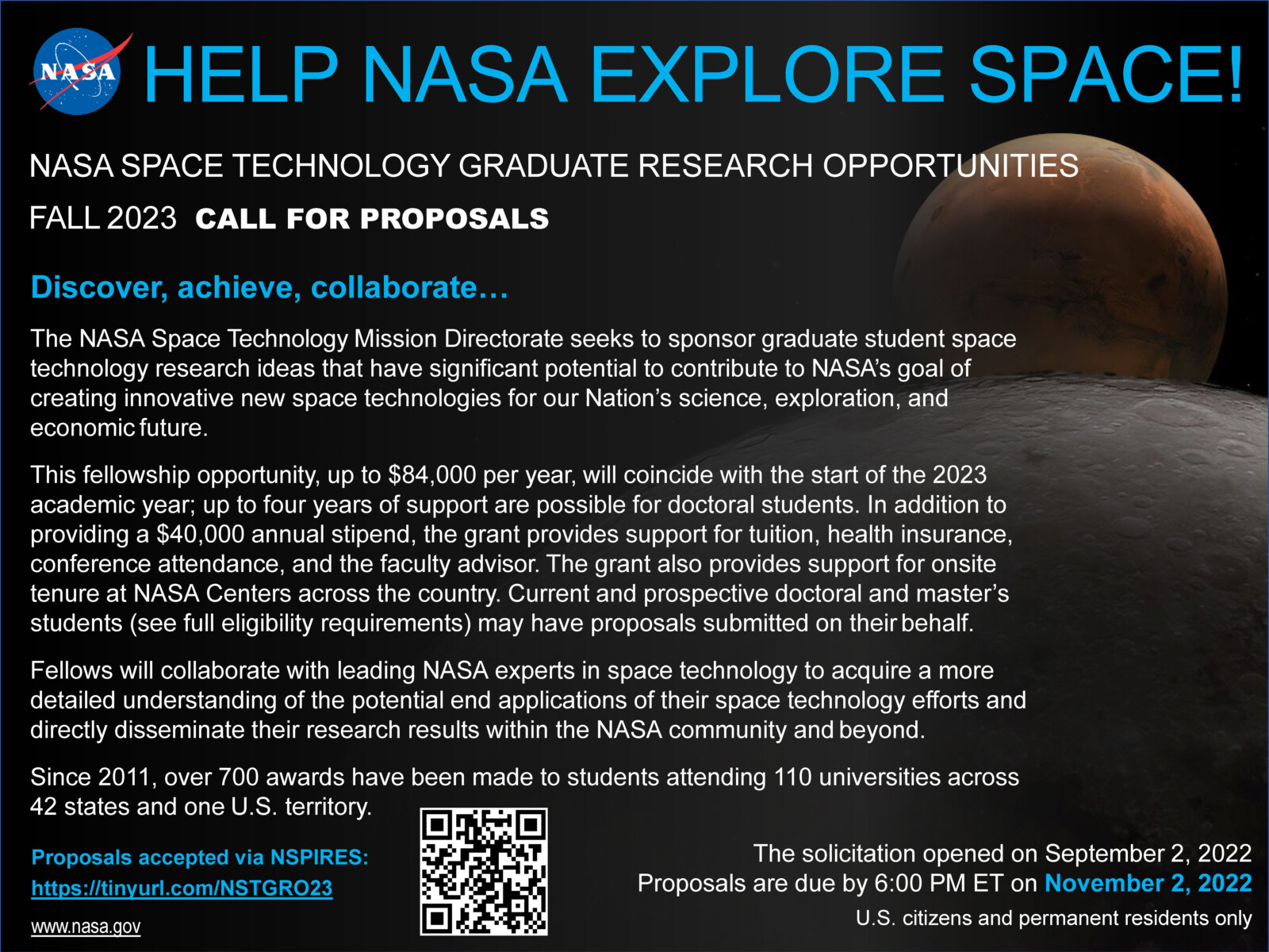 nasa research opportunities for high school students
