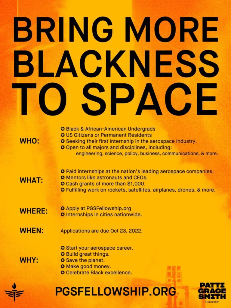 Flyer, Bring More Blackness to Space Application.