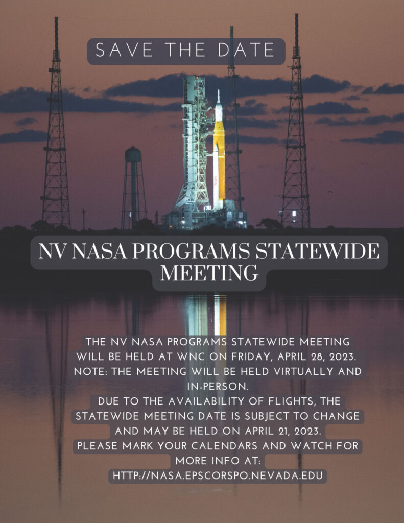 NV NASA Programs Statewide Meeting Flyer