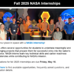 Fall 2025 NASA Internships - Deadline to apply is May 16